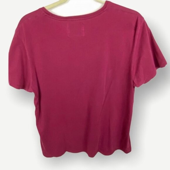 Burton Menswear London Graphic T-Shirt Burgundy Size Medium Short Sleeve Graphic - Picture 2 of 5